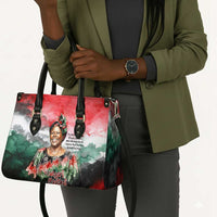 Wangari Maathai Leather Bag Kenyan Flag Watercolor Style - Environmental Quote Planting Trees Tribute Eco-Activism - Wonder Print Shop