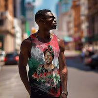 Wangari Maathai Men Tank Top Kenyan Flag Watercolor Style - Environmental Quote Planting Trees Tribute Eco-Activism - Wonder Print Shop
