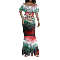 Wangari Maathai Mermaid Dress Kenyan Flag Watercolor Style - Environmental Quote Planting Trees Tribute Eco-Activism - Wonder Print Shop