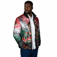 Wangari Maathai Padded Jacket Kenyan Flag Watercolor Style - Environmental Quote Planting Trees Tribute Eco-Activism - Wonder Print Shop