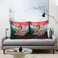 Wangari Maathai Pillow Cover Kenyan Flag Watercolor Style - Environmental Quote Planting Trees Tribute Eco-Activism - Wonder Print Shop