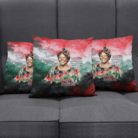 Wangari Maathai Pillow Cover Kenyan Flag Watercolor Style - Environmental Quote Planting Trees Tribute Eco-Activism - Wonder Print Shop