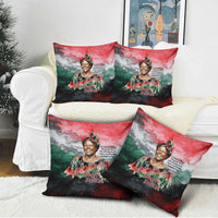 Wangari Maathai Pillow Cover Kenyan Flag Watercolor Style - Environmental Quote Planting Trees Tribute Eco-Activism - Wonder Print Shop