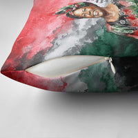 Wangari Maathai Pillow Cover Kenyan Flag Watercolor Style - Environmental Quote Planting Trees Tribute Eco-Activism - Wonder Print Shop