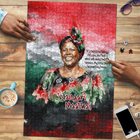 Wangari Maathai Puzzle Kenyan Flag Watercolor Style - Environmental Quote Planting Trees Tribute Eco-Activism - Wonder Print Shop