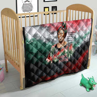 Wangari Maathai Quilt Kenyan Flag Watercolor Style - Environmental Quote Planting Trees Tribute Eco-Activism - Wonder Print Shop