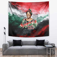 Wangari Maathai Tapestry Kenyan Flag Watercolor Style - Environmental Quote Planting Trees Tribute Eco-Activism - Wonder Print Shop