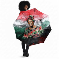 Wangari Maathai Umbrella Kenyan Flag Watercolor Style - Environmental Quote Planting Trees Tribute Eco-Activism - Wonder Print Shop