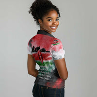 Wangari Maathai Women Polo Shirt Kenyan Flag Watercolor Style - Environmental Quote Planting Trees Tribute Eco-Activism - Wonder Print Shop