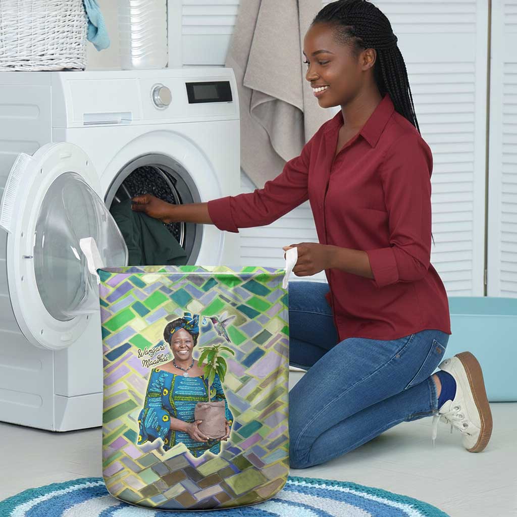Wangari Maathai Laundry Basket Hummingbird Quote Tree Planting Theme Environmental Justice Tribute - Wonder Print Shop