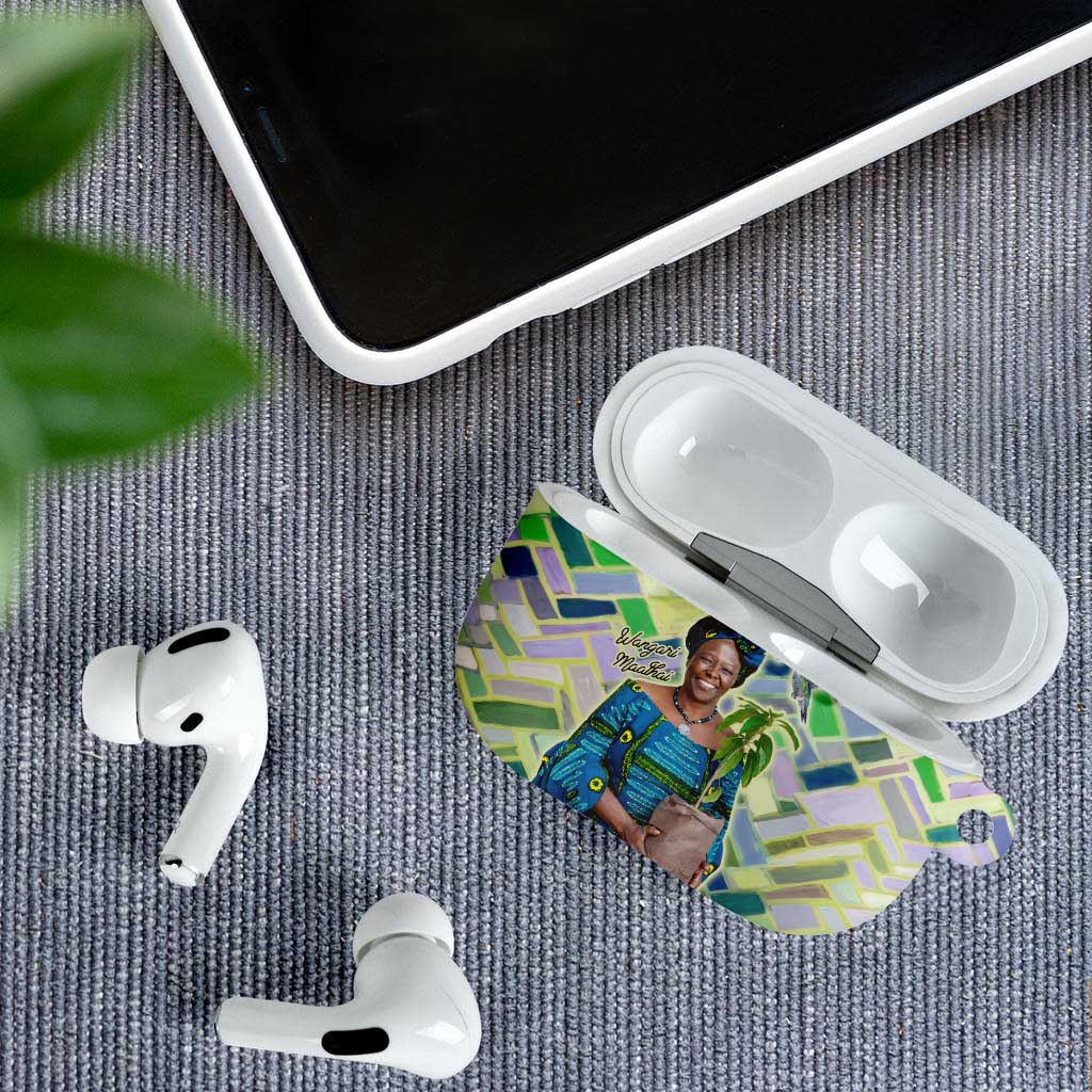 Wangari Maathai AirPods Case Hummingbird Quote Tree Planting Theme Environmental Justice Tribute - Wonder Print Shop
