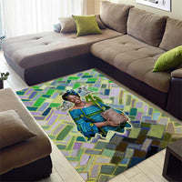 Wangari Maathai Area Rug Hummingbird Quote Tree Planting Theme Environmental Justice Tribute - Wonder Print Shop