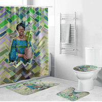 Wangari Maathai Bathroom Set Hummingbird Quote Tree Planting Theme Environmental Justice Tribute - Wonder Print Shop