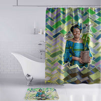 Wangari Maathai Bathroom Set Hummingbird Quote Tree Planting Theme Environmental Justice Tribute - Wonder Print Shop
