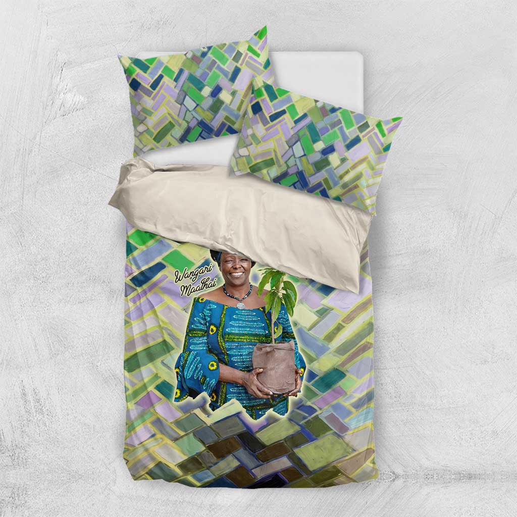Wangari Maathai Bedding Set Hummingbird Quote Tree Planting Theme Environmental Justice Tribute - Wonder Print Shop