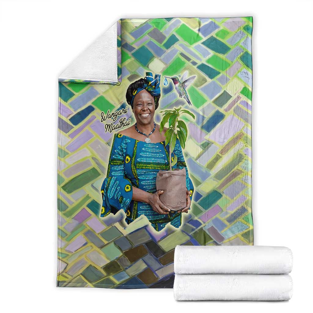 Wangari Maathai Blanket Hummingbird Quote Tree Planting Theme Environmental Justice Tribute - Wonder Print Shop