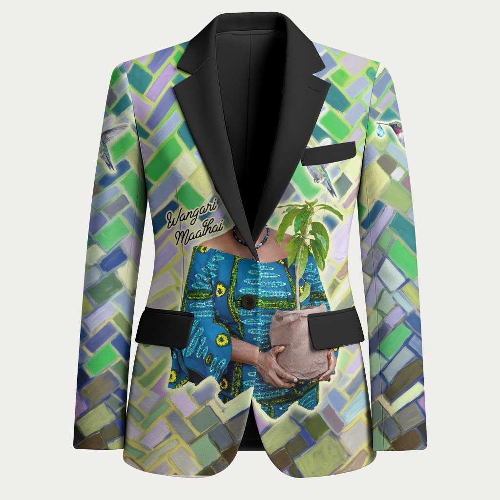 Wangari Maathai Blazer Hummingbird Quote Tree Planting Theme Environmental Justice Tribute - Wonder Print Shop