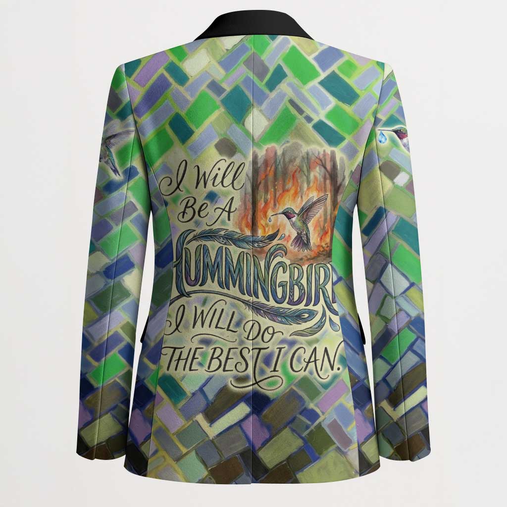 Wangari Maathai Blazer Hummingbird Quote Tree Planting Theme Environmental Justice Tribute - Wonder Print Shop