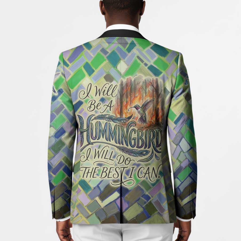 Wangari Maathai Blazer Hummingbird Quote Tree Planting Theme Environmental Justice Tribute - Wonder Print Shop