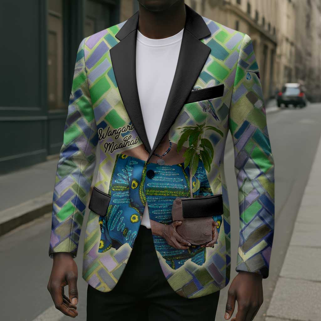 Wangari Maathai Blazer Hummingbird Quote Tree Planting Theme Environmental Justice Tribute - Wonder Print Shop