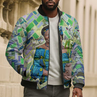 Wangari Maathai Bomber Puffer Jacket Hummingbird Quote Tree Planting Theme Environmental Justice Tribute - Wonder Print Shop