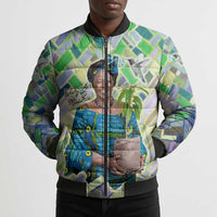 Wangari Maathai Bomber Puffer Jacket Hummingbird Quote Tree Planting Theme Environmental Justice Tribute - Wonder Print Shop