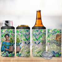 Wangari Maathai 4 in 1 Can Cooler Tumbler Hummingbird Quote Tree Planting Theme Environmental Justice Tribute - Wonder Print Shop