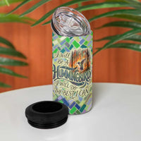 Wangari Maathai 4 in 1 Can Cooler Tumbler Hummingbird Quote Tree Planting Theme Environmental Justice Tribute - Wonder Print Shop