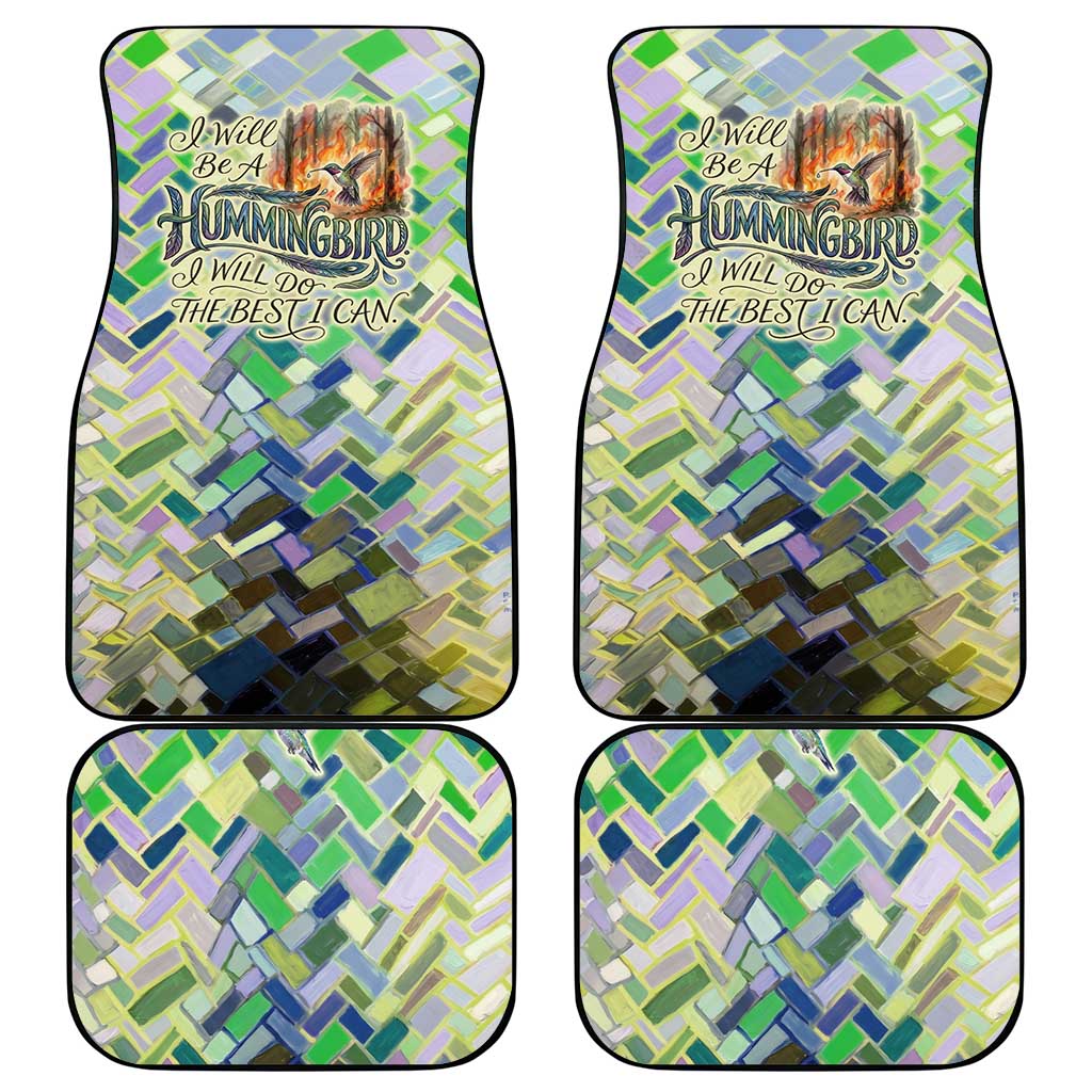 Wangari Maathai Car Mats Hummingbird Quote Tree Planting Theme Environmental Justice Tribute - Wonder Print Shop