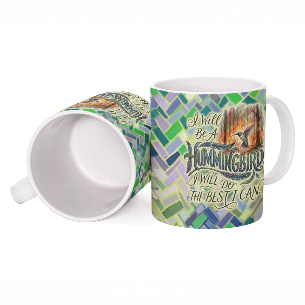Wangari Maathai Ceramic Mug Hummingbird Quote Tree Planting Theme Environmental Justice Tribute - Wonder Print Shop