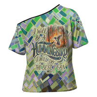 Wangari Maathai Cross Shoulder Shirt Hummingbird Quote Tree Planting Theme Environmental Justice Tribute - Wonder Print Shop
