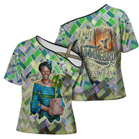 Wangari Maathai Cross Shoulder Shirt Hummingbird Quote Tree Planting Theme Environmental Justice Tribute - Wonder Print Shop