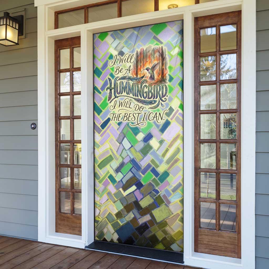 Wangari Maathai Door Cover Hummingbird Quote Tree Planting Theme Environmental Justice Tribute - Wonder Print Shop