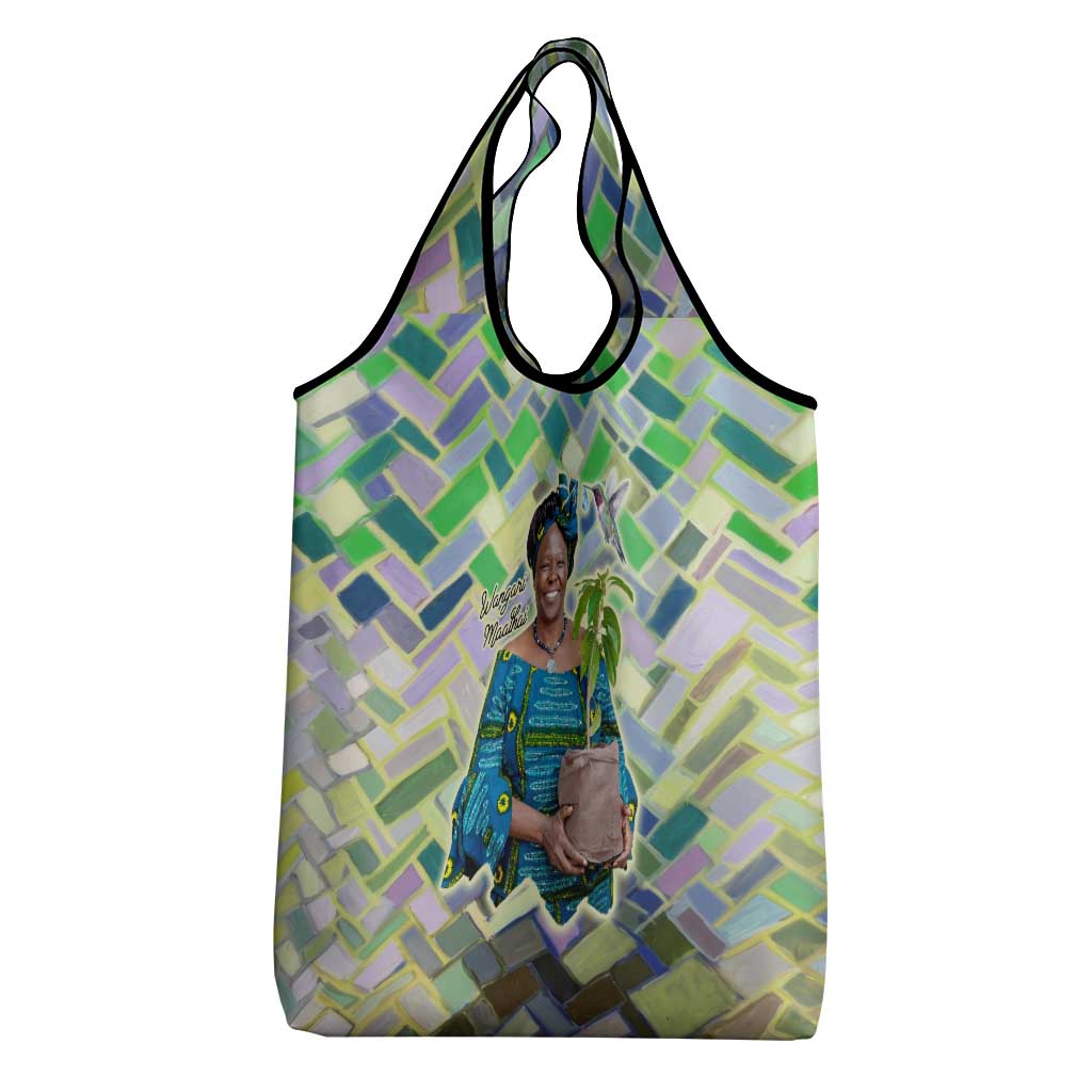 Wangari Maathai Grocery Bag Hummingbird Quote Tree Planting Theme Environmental Justice Tribute - Wonder Print Shop