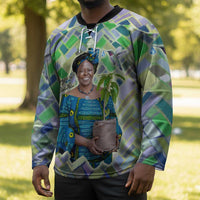 Wangari Maathai Hockey Jersey Hummingbird Quote Tree Planting Theme Environmental Justice Tribute - Wonder Print Shop