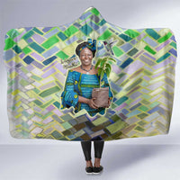 Wangari Maathai Hooded Blanket Hummingbird Quote Tree Planting Theme Environmental Justice Tribute - Wonder Print Shop
