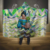 Wangari Maathai Hooded Blanket Hummingbird Quote Tree Planting Theme Environmental Justice Tribute - Wonder Print Shop