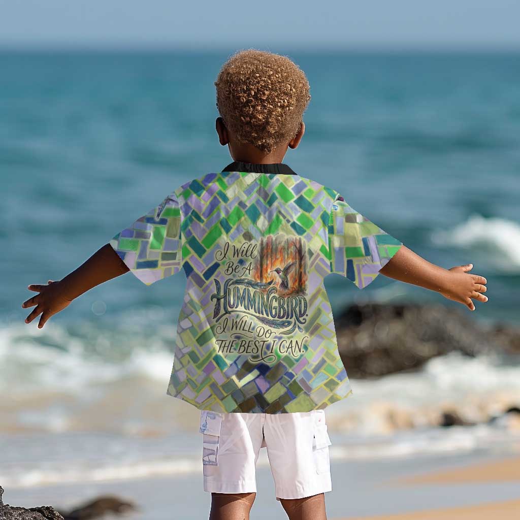 Wangari Maathai Kid Hawaiian Shirt Hummingbird Quote Tree Planting Theme Environmental Justice Tribute - Wonder Print Shop