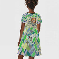 Wangari Maathai Kid Short Sleeve Dress Hummingbird Quote Tree Planting Theme Environmental Justice Tribute - Wonder Print Shop