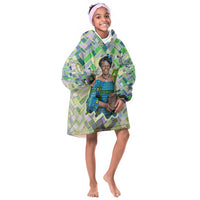 Wangari Maathai Kid Wearable Blanket Hoodie Hummingbird Quote Tree Planting Theme Environmental Justice Tribute - Wonder Print Shop
