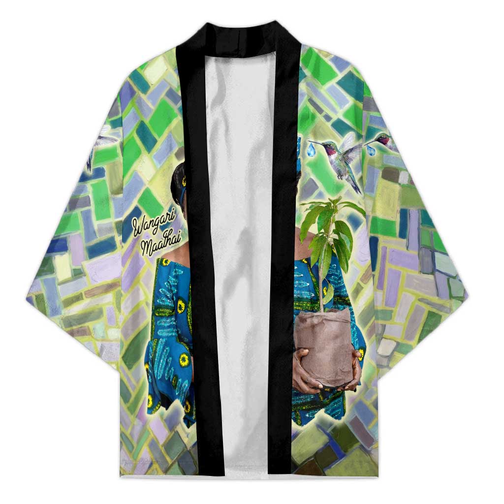 Wangari Maathai Kimono Hummingbird Quote Tree Planting Theme Environmental Justice Tribute - Wonder Print Shop