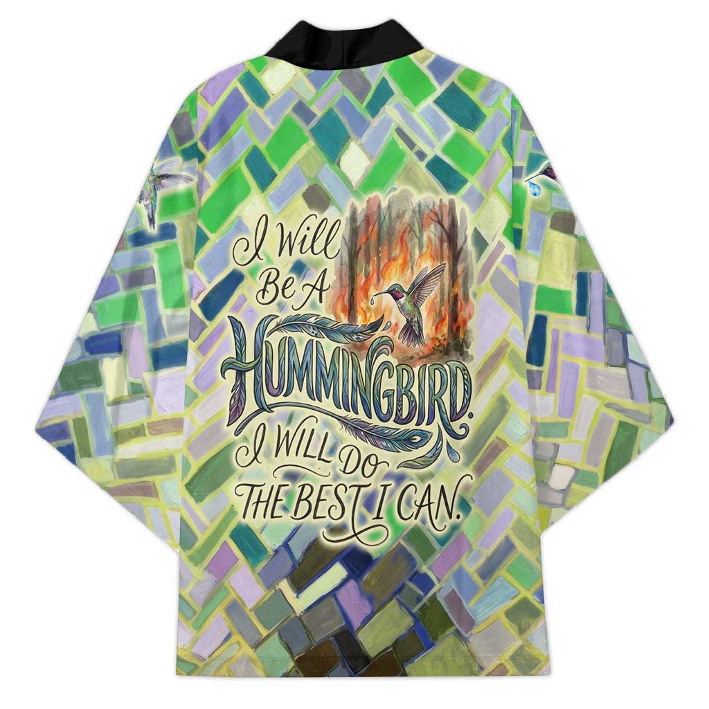 Wangari Maathai Kimono Hummingbird Quote Tree Planting Theme Environmental Justice Tribute - Wonder Print Shop