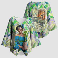 Wangari Maathai Kimono Sleeve Blouse Hummingbird Quote Tree Planting Theme Environmental Justice Tribute - Wonder Print Shop