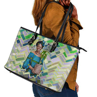 Wangari Maathai Leather Tote Bag Hummingbird Quote Tree Planting Theme Environmental Justice Tribute - Wonder Print Shop