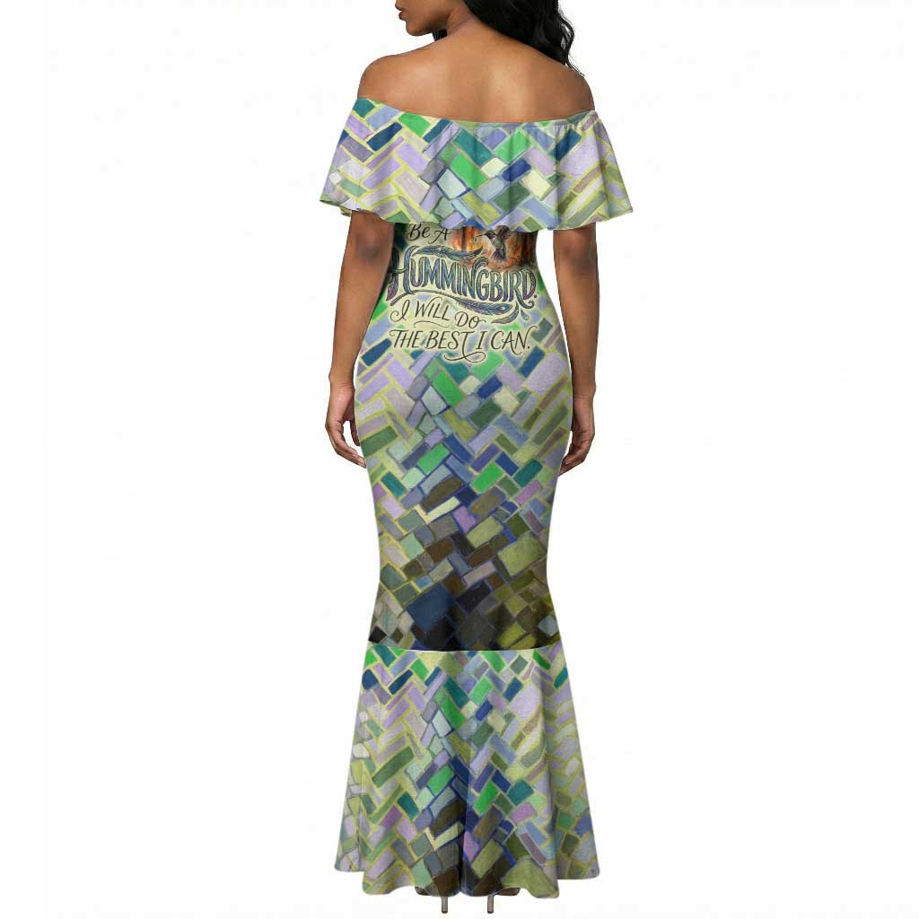 Wangari Maathai Mermaid Dress Hummingbird Quote Tree Planting Theme Environmental Justice Tribute - Wonder Print Shop