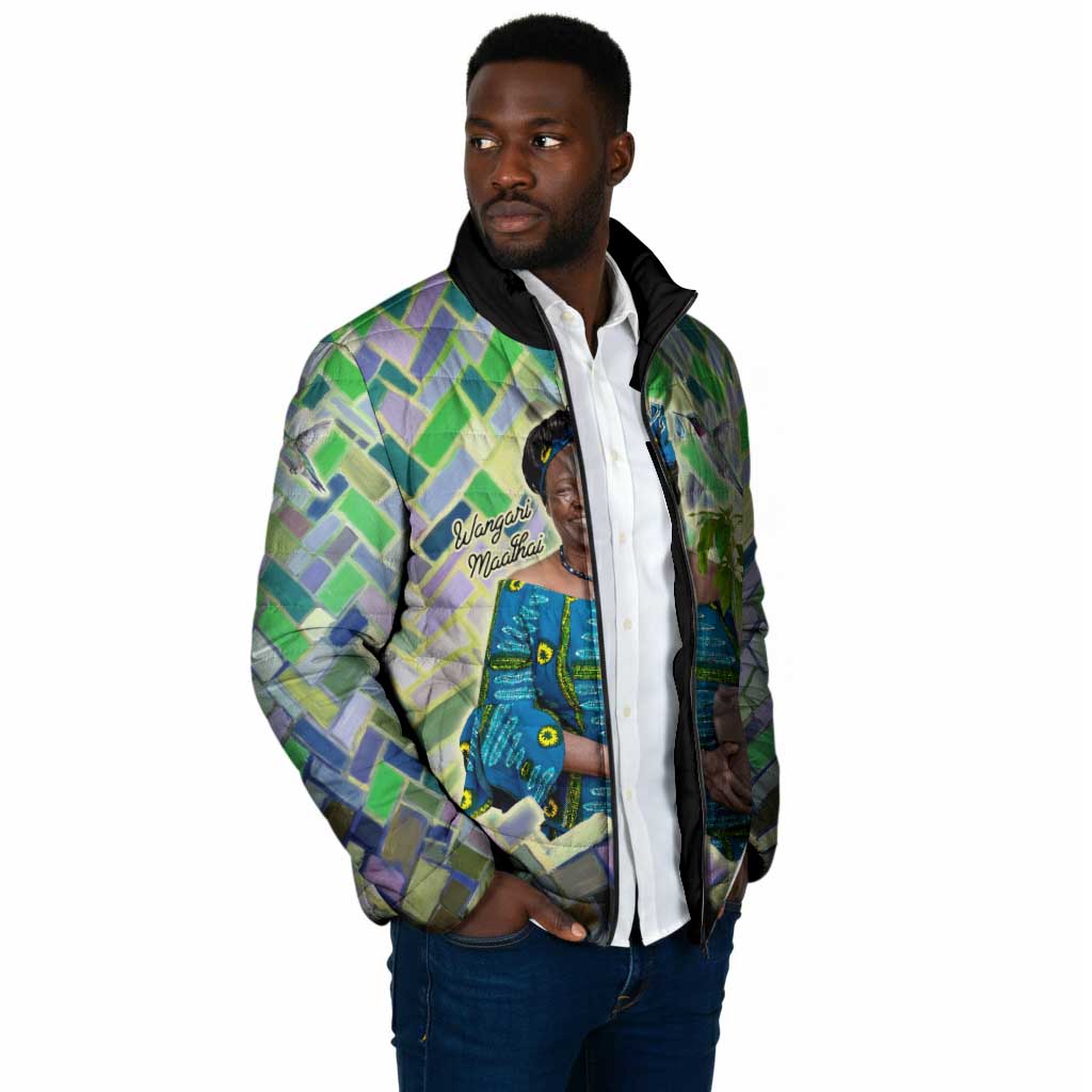 Wangari Maathai Padded Jacket Hummingbird Quote Tree Planting Theme Environmental Justice Tribute - Wonder Print Shop