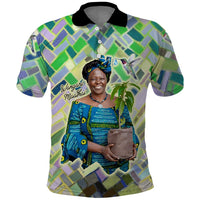 Wangari Maathai Polo Shirt Hummingbird Quote Tree Planting Theme Environmental Justice Tribute - Wonder Print Shop