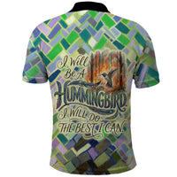 Wangari Maathai Polo Shirt Hummingbird Quote Tree Planting Theme Environmental Justice Tribute - Wonder Print Shop
