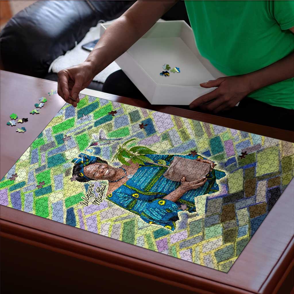 Wangari Maathai Puzzle Hummingbird Quote Tree Planting Theme Environmental Justice Tribute - Wonder Print Shop