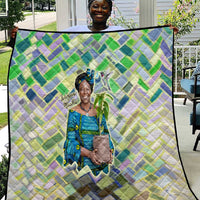 Wangari Maathai Quilt Hummingbird Quote Tree Planting Theme Environmental Justice Tribute - Wonder Print Shop